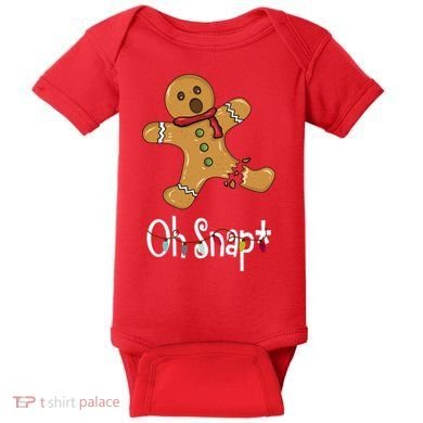Oh Snap Funny Gingerbread Cookie Baby Bodysuit