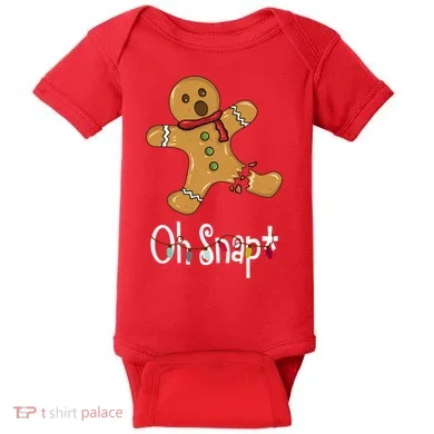 Oh Snap Funny Gingerbread Cookie Baby Bodysuit
