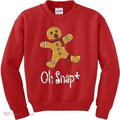 Oh Snap Funny Gingerbread Cookie Kids Sweatshirt