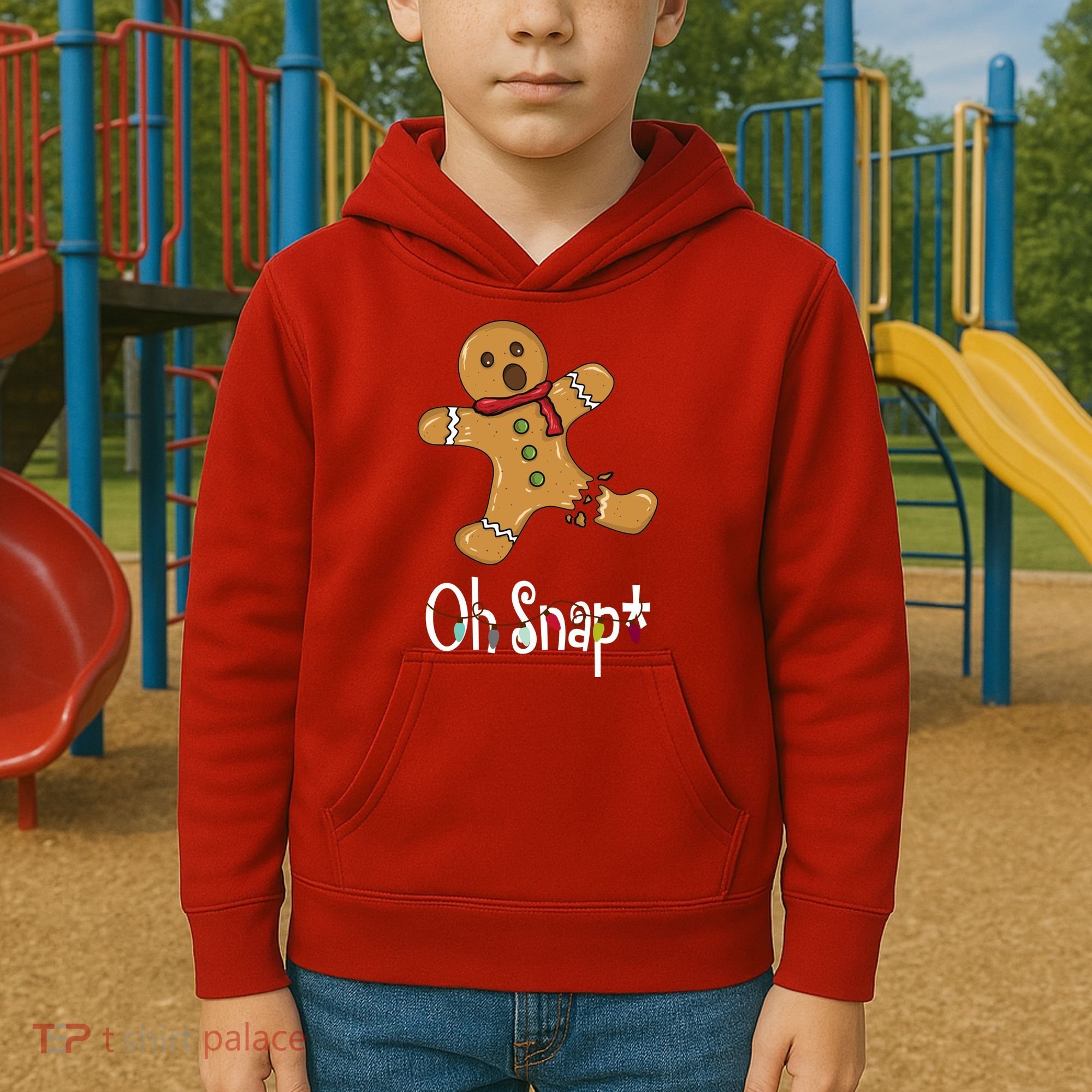 Oh Snap Funny Gingerbread Cookie Kids Hoodie