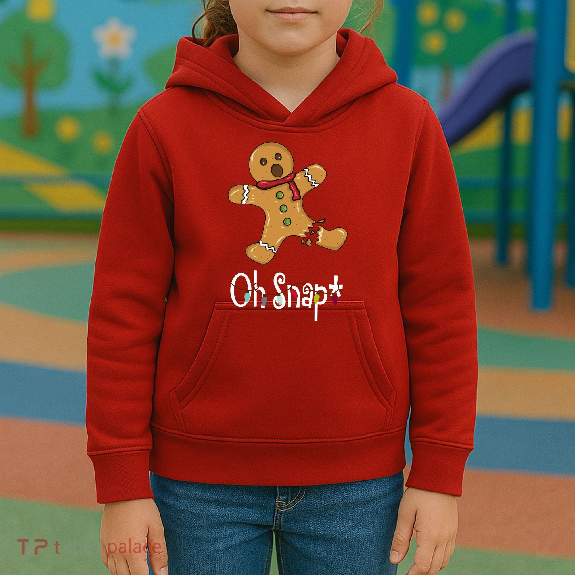 Oh Snap Funny Gingerbread Cookie Kids Hoodie