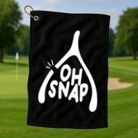 Oh Snap Funny Broken Bone Golf Towel thumb 1