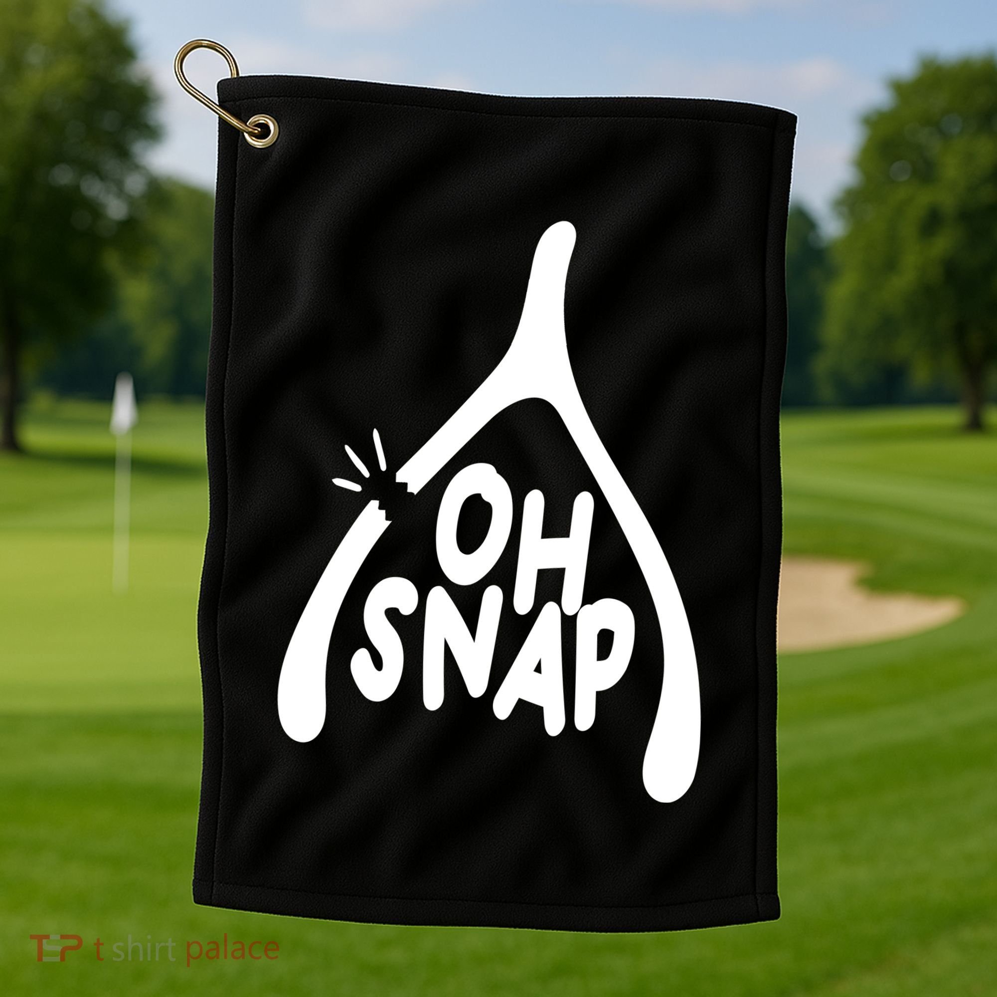Oh Snap Funny Broken Bone Golf Towel