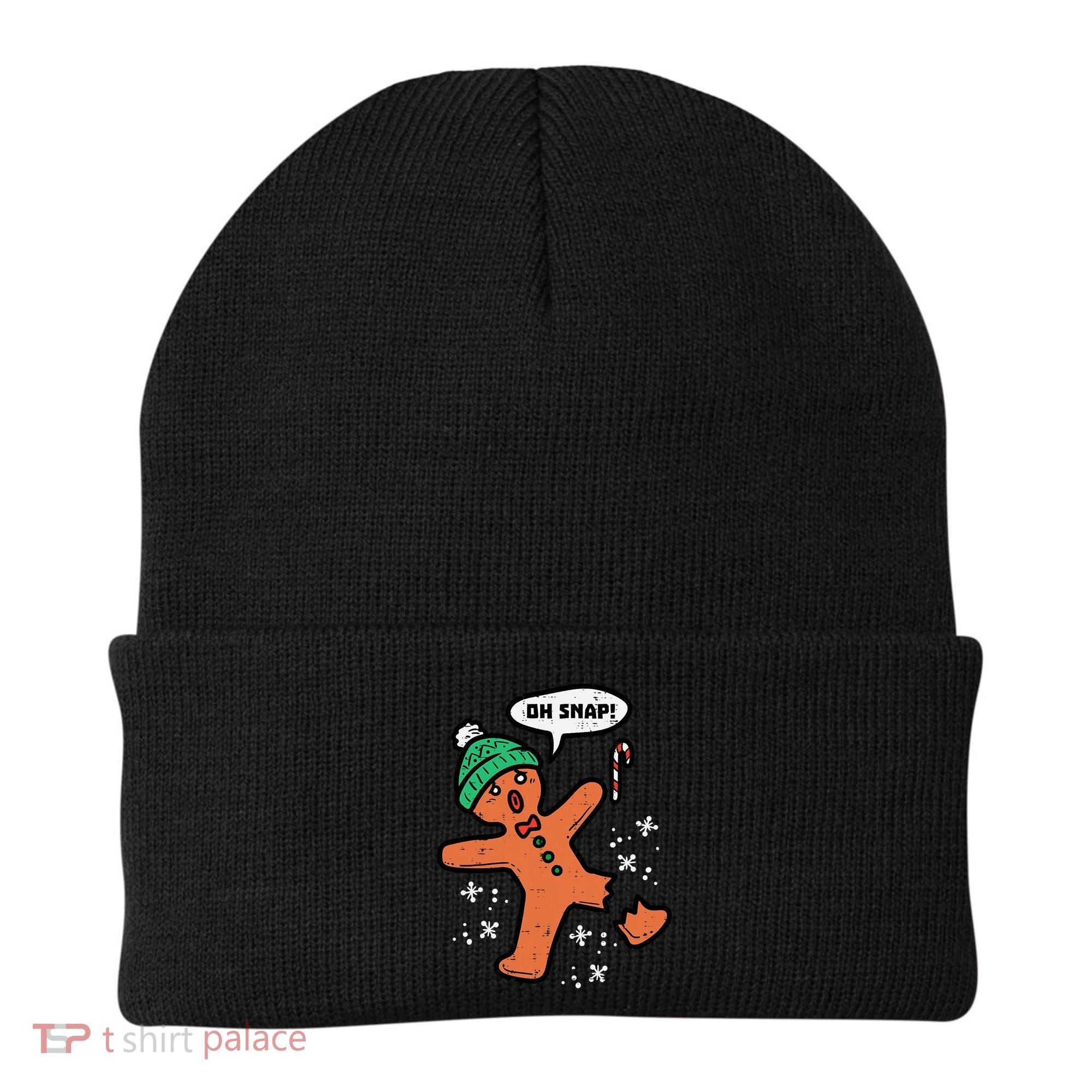 Oh Snap Funny Gingerbread Christmas Xmas Holiday Gift Idea Trending Beanie