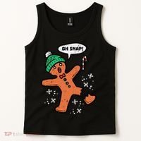 Oh Snap Funny Gingerbread Christmas Xmas Holiday Gift Idea Trending Tank Top thumb 2