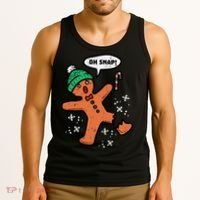 Oh Snap Funny Gingerbread Christmas Xmas Holiday Gift Idea Trending Tank Top thumb 3