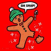 Oh Snap Funny Gingerbread Christmas Xmas Holiday Gift Idea Trending Santa Hat thumb 1