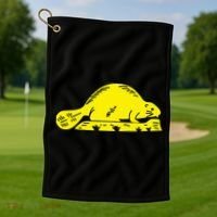 Oregon State Flag Beaver Golf Towel thumb 1