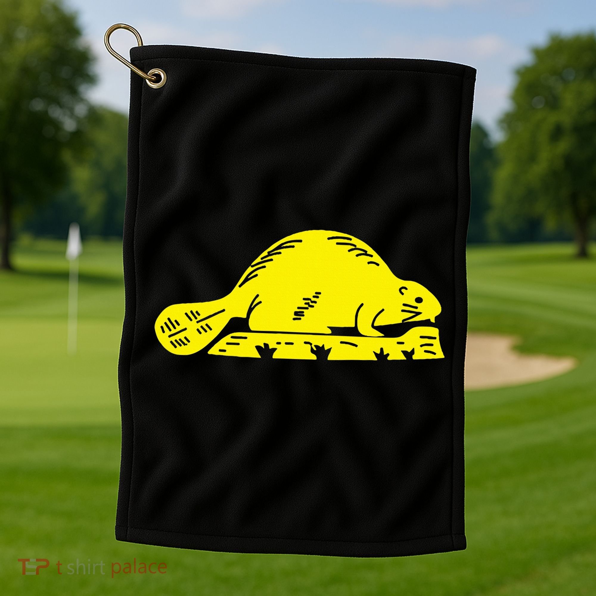 Oregon State Flag Beaver Golf Towel