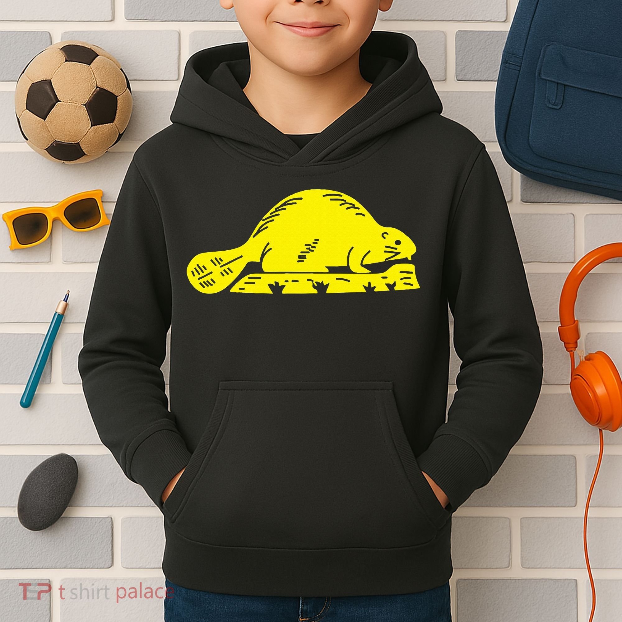 Oregon State Flag Beaver Kids Hoodie