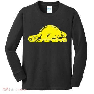 Oregon State Flag Beaver Kids Long Sleeve Shirt
