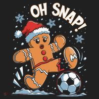Oh Snap Gingerbreadman Christmas Soccer Women's Sweatshirt thumb 2