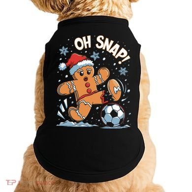Oh Snap Gingerbreadman Christmas Soccer Doggie Tank