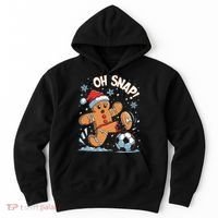 Oh Snap Gingerbreadman Christmas Soccer Hoodie thumb 0