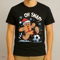 Oh Snap Gingerbreadman Christmas Soccer T-Shirt thumb 3