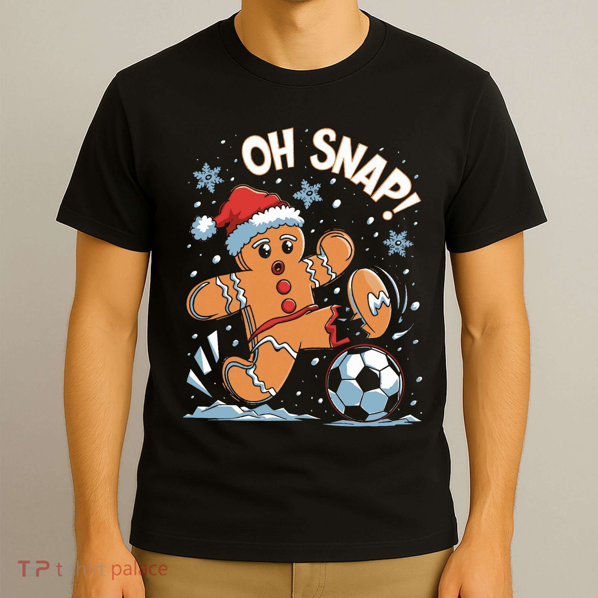 Oh Snap Gingerbreadman Christmas Soccer T-Shirt