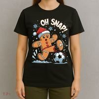 Oh Snap Gingerbreadman Christmas Soccer T-Shirt thumb 4
