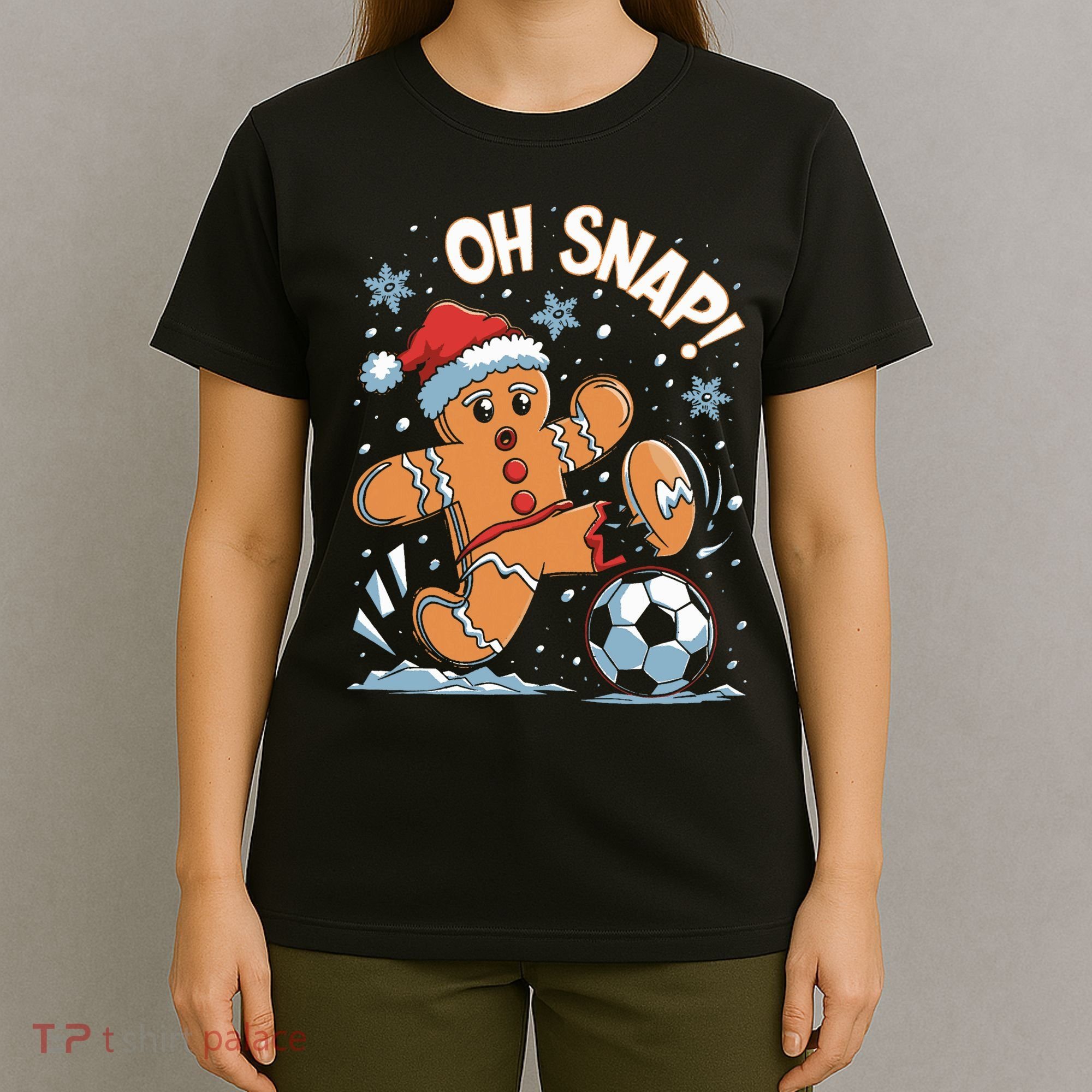 Oh Snap Gingerbreadman Christmas Soccer T-Shirt