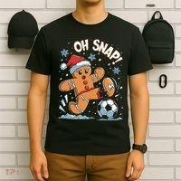 Oh Snap Gingerbreadman Christmas Soccer T-Shirt thumb 6