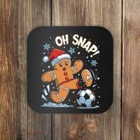 Oh Snap Gingerbreadman Christmas Soccer Coaster thumb 0