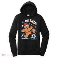 Oh Snap Gingerbreadman Christmas Soccer Women's Hoodie thumb 0