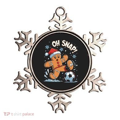 Oh Snap Gingerbreadman Christmas Soccer Ornament