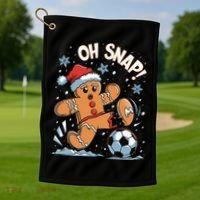 Oh Snap Gingerbreadman Christmas Soccer Golf Towel thumb 1