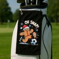Oh Snap Gingerbreadman Christmas Soccer Golf Towel thumb 2