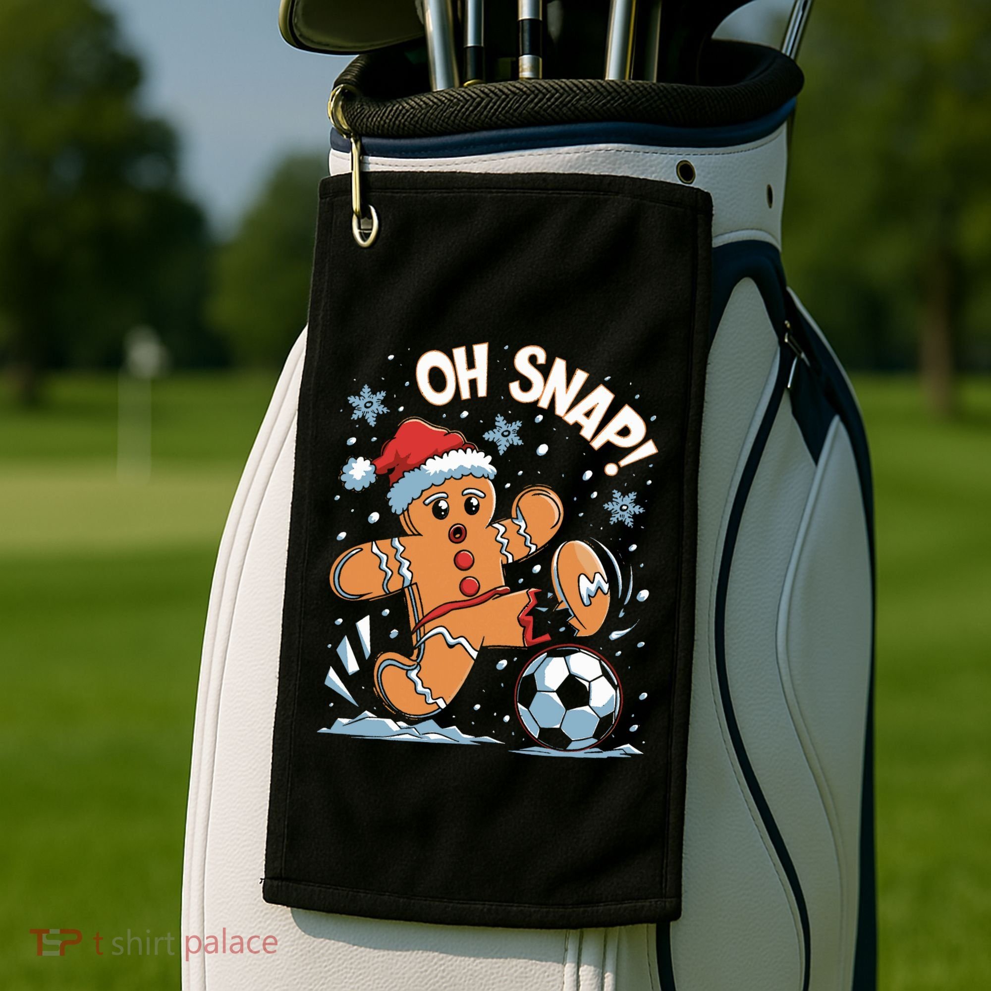 Oh Snap Gingerbreadman Christmas Soccer Golf Towel