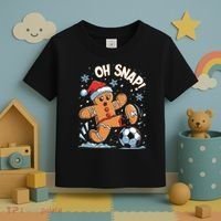 Oh Snap Gingerbreadman Christmas Soccer Toddler T-Shirt thumb 3