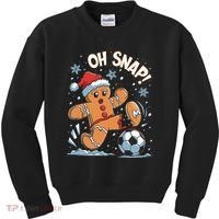 Oh Snap Gingerbreadman Christmas Soccer Kids Sweatshirt thumb 0