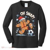 Oh Snap Gingerbreadman Christmas Soccer Kids Long Sleeve Shirt thumb 0