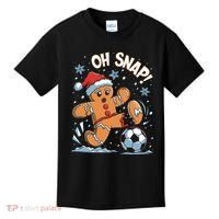Oh Snap Gingerbreadman Christmas Soccer Kids T-Shirt thumb 0
