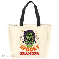 One Spooky Grandpa Halloween Horror Man Sunglasses Family Tote Bag thumb 0