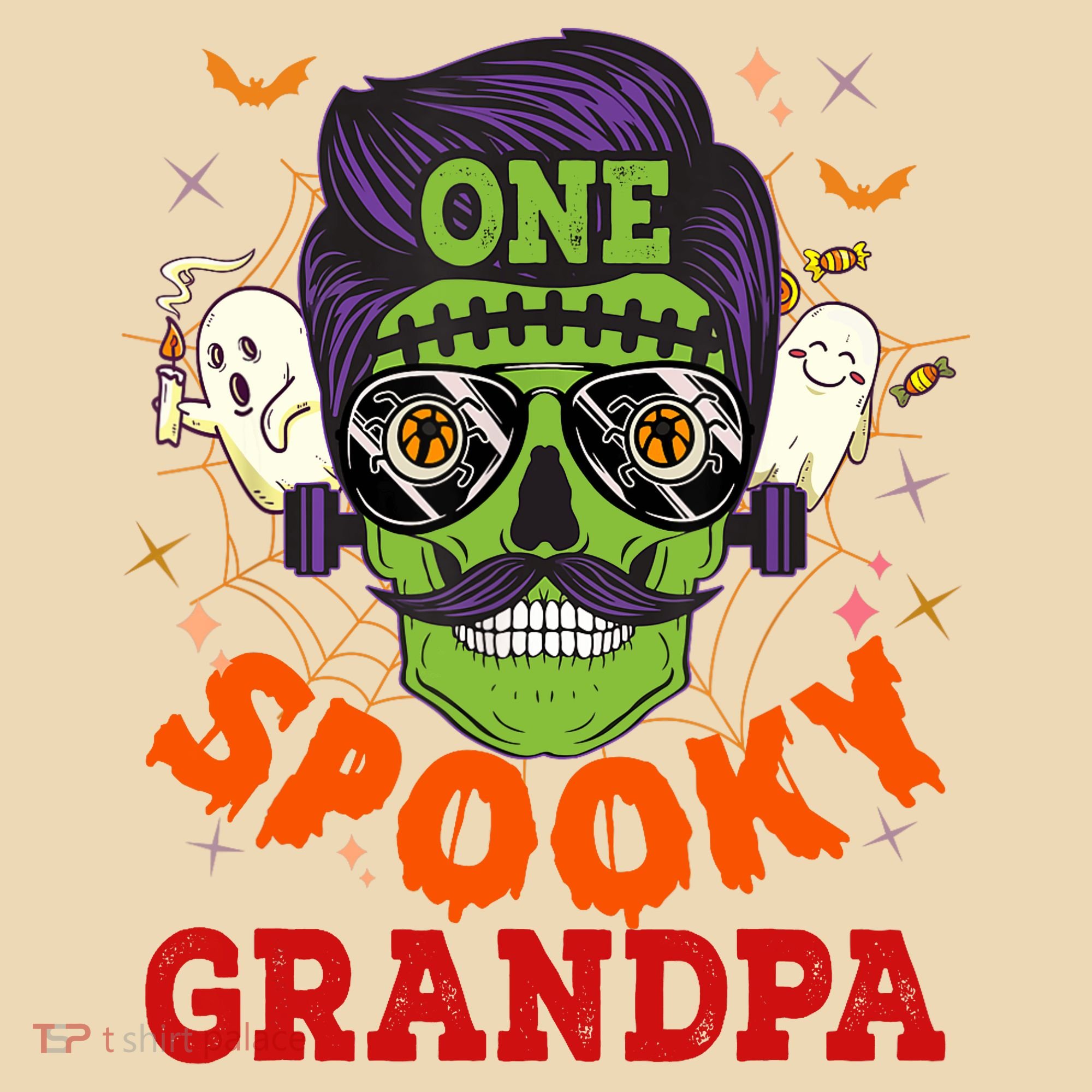 One Spooky Grandpa Halloween Horror Man Sunglasses Family Tote Bag