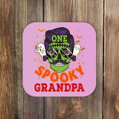 One Spooky Grandpa Halloween Horror Man Sunglasses Family Coaster