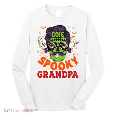 One Spooky Grandpa Halloween Horror Man Sunglasses Family Long Sleeve Shirt
