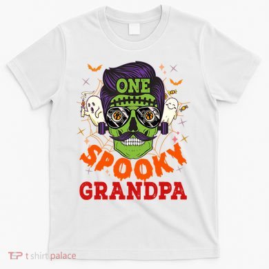 One Spooky Grandpa Halloween Horror Man Sunglasses Family T-Shirt