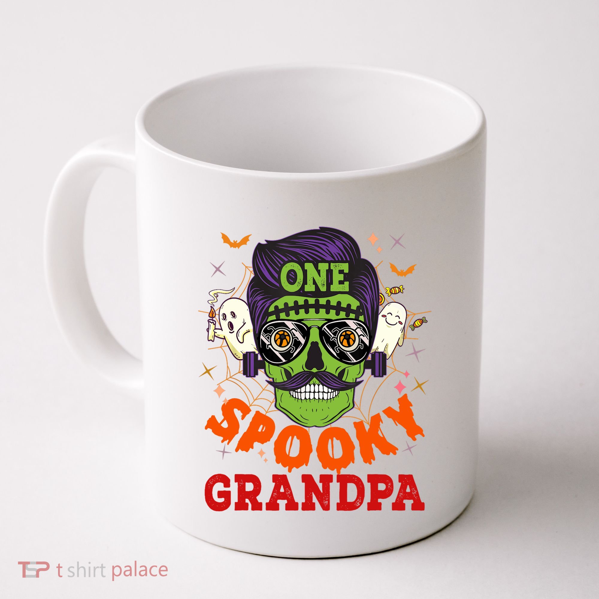 One Spooky Grandpa Halloween Horror Man Sunglasses Family Coffee Mug