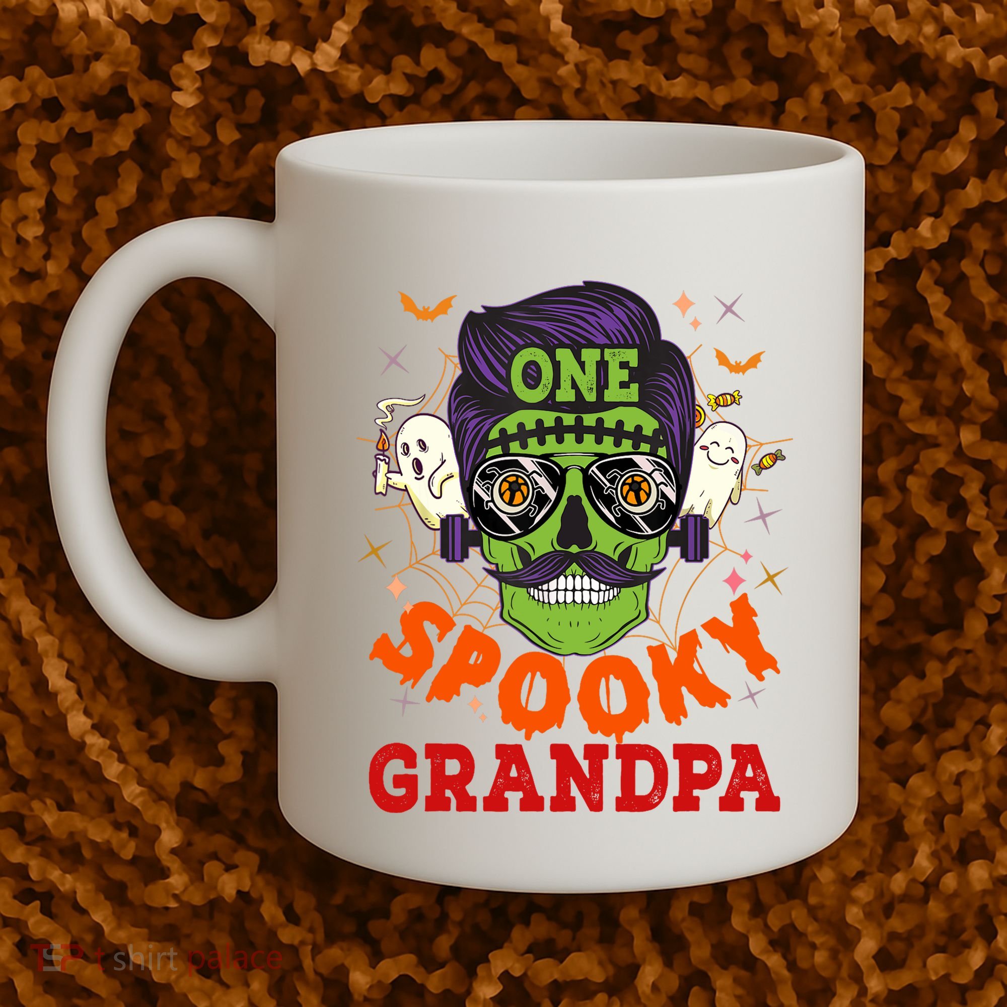 One Spooky Grandpa Halloween Horror Man Sunglasses Family Coffee Mug