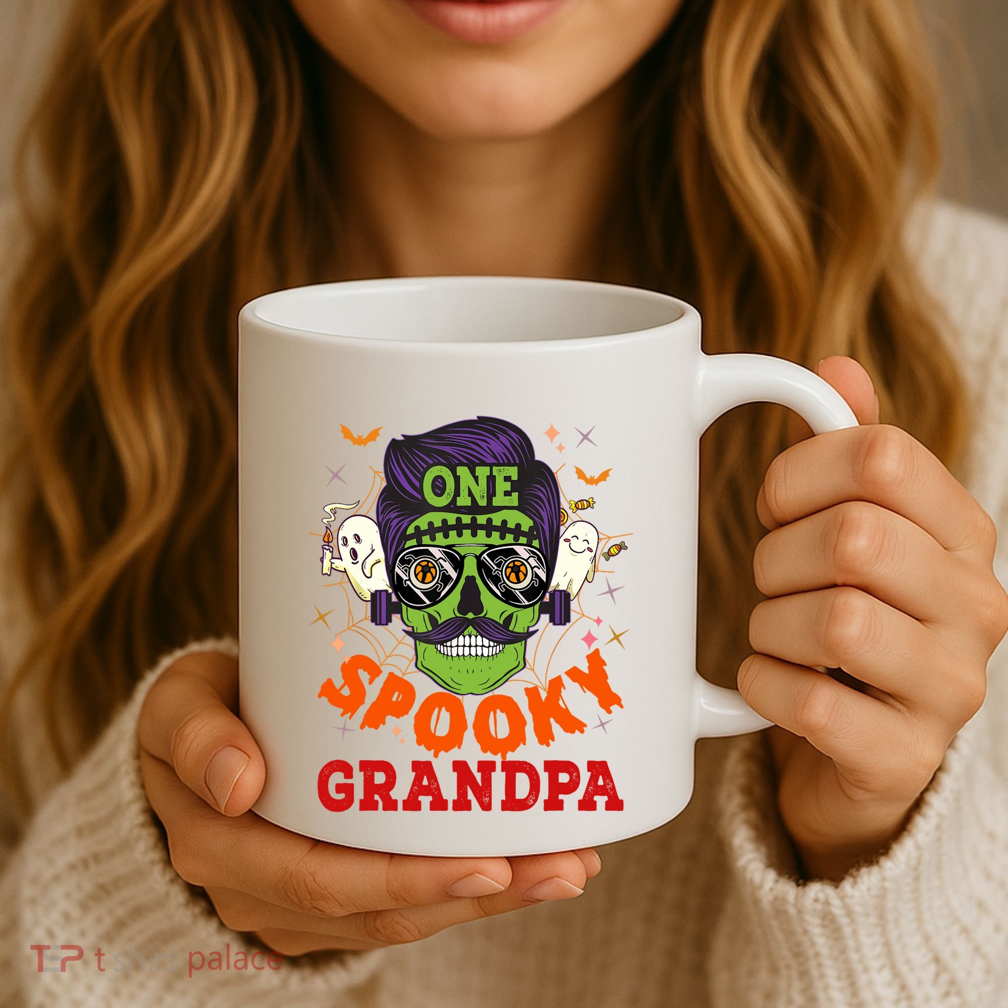 One Spooky Grandpa Halloween Horror Man Sunglasses Family Coffee Mug