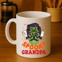 One Spooky Grandpa Halloween Horror Man Sunglasses Family Coffee Mug thumb 4