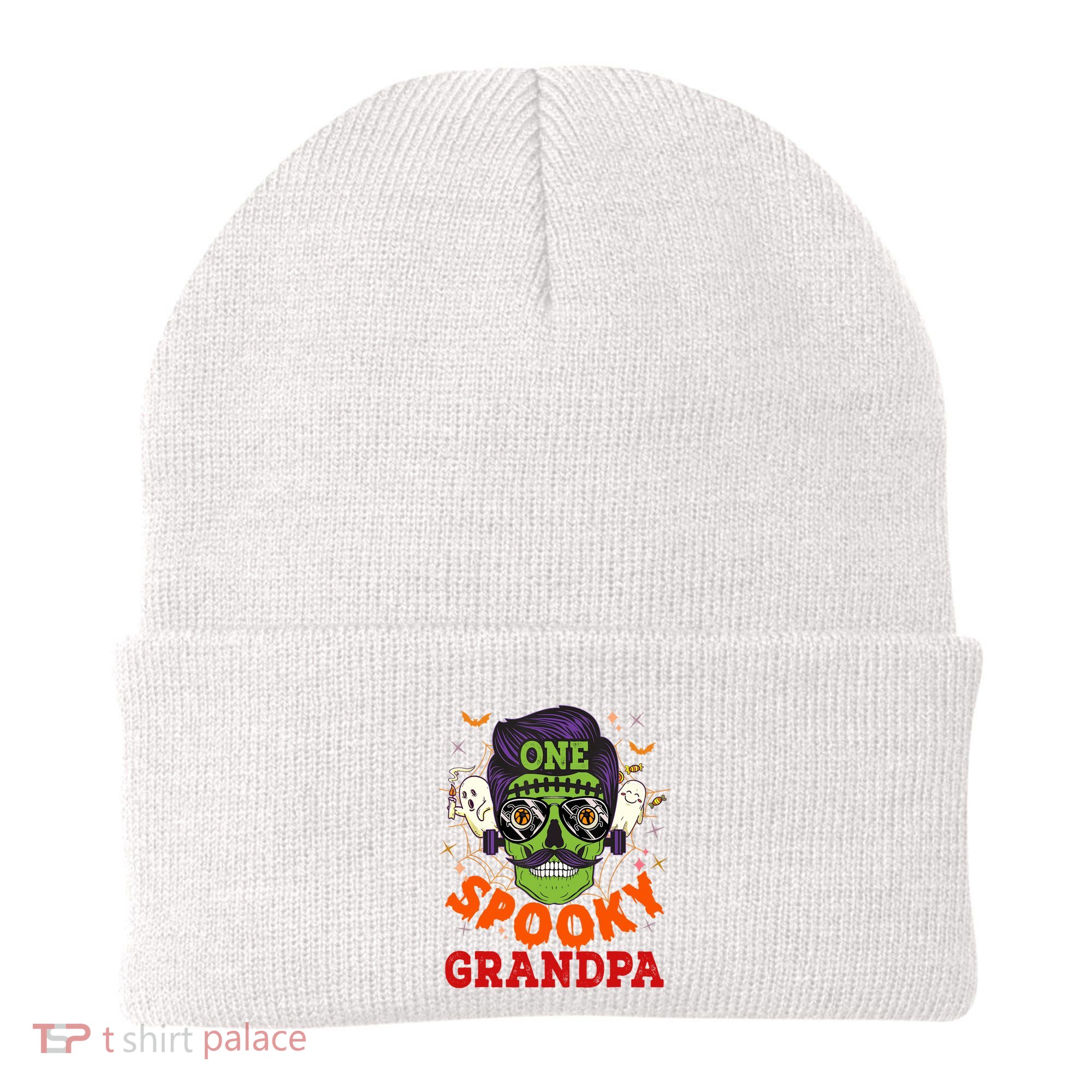 One Spooky Grandpa Halloween Horror Man Sunglasses Family Beanie