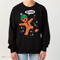 Oh Snap Gingerbread Man Funny Christmas Xmas Women Women's Sweatshirt thumb 0