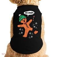 Oh Snap Gingerbread Man Funny Christmas Xmas Women Doggie Tank thumb 0