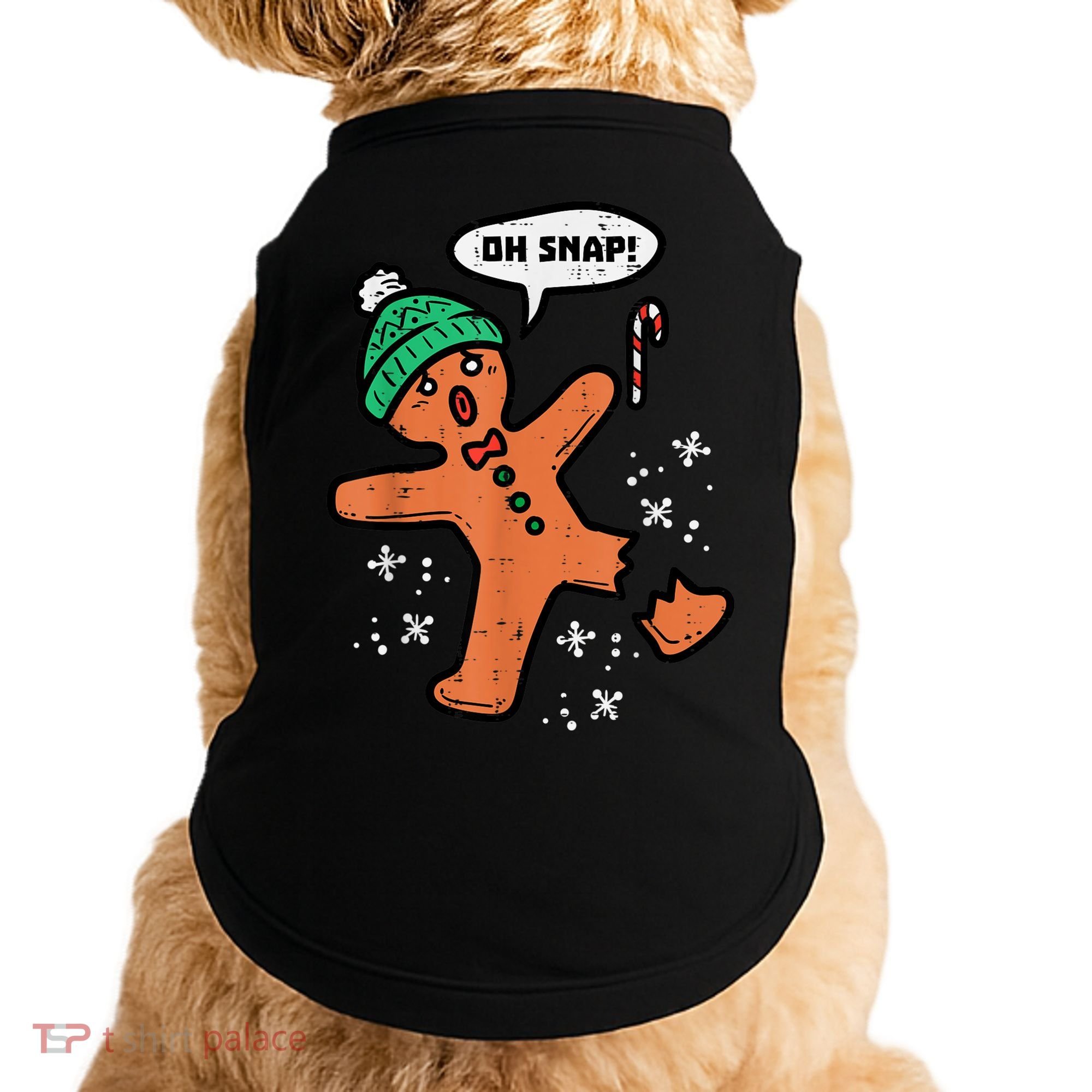 Oh Snap Gingerbread Man Funny Christmas Xmas Women Doggie Tank