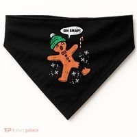 Oh Snap Gingerbread Man Funny Christmas Xmas Women USA-Made Doggie Bandana thumb 0
