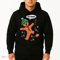 Oh Snap Gingerbread Man Funny Christmas Xmas Women Hoodie thumb 2