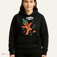 Oh Snap Gingerbread Man Funny Christmas Xmas Women Hoodie thumb 5