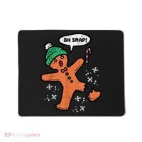 Oh Snap Gingerbread Man Funny Christmas Xmas Women Mousepad thumb 0
